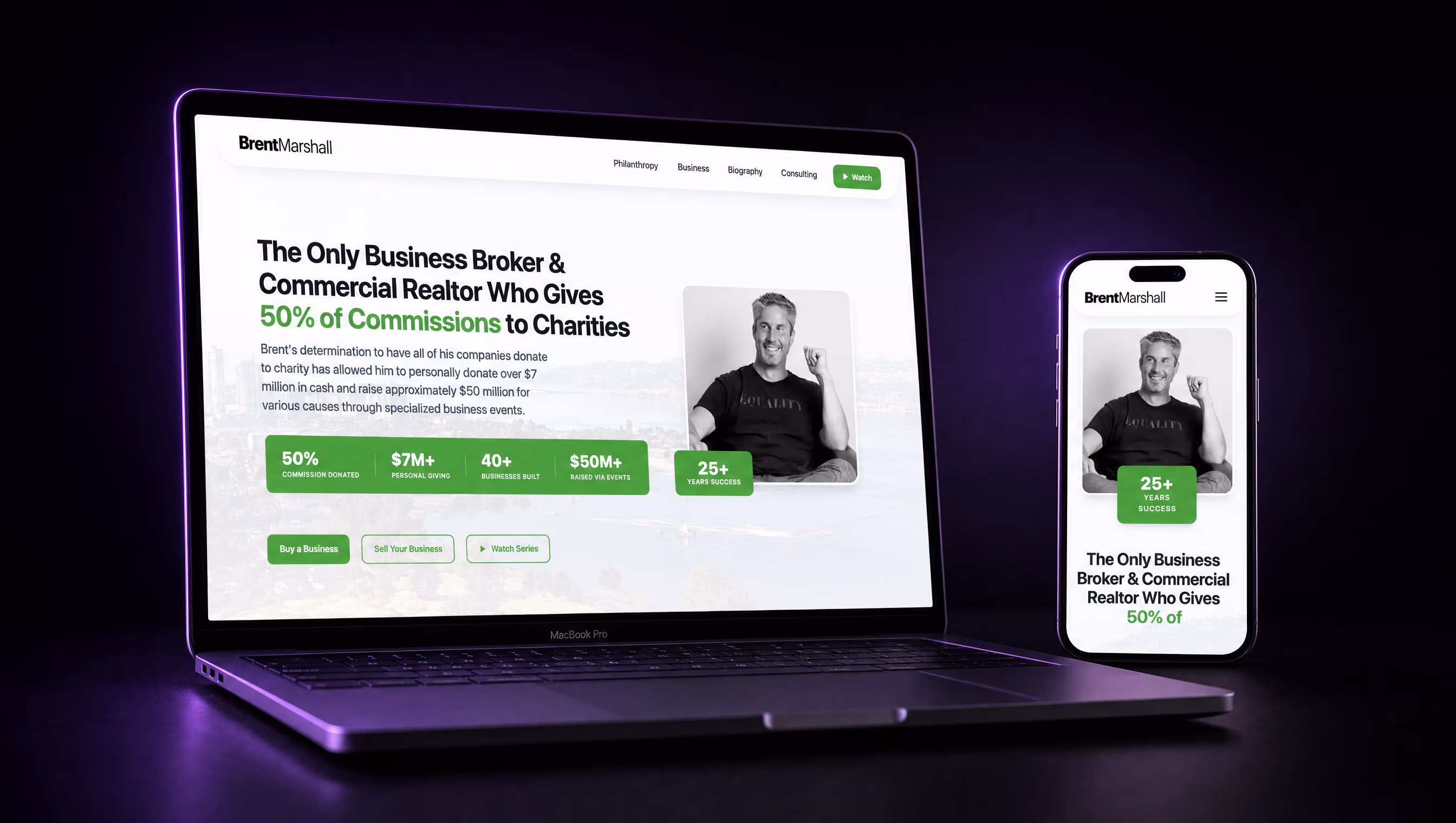 Brent Marshall Commercial website built by TheBomb®